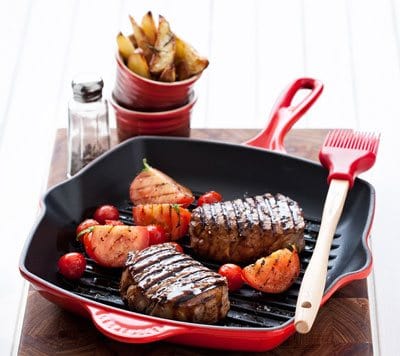 Le Creuset Red Grill Pan