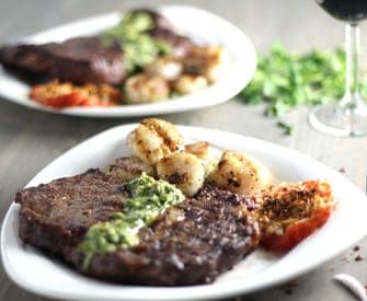 Grilled Scallops and Steak