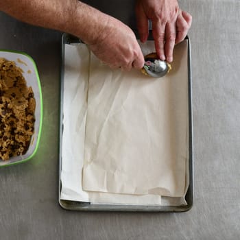 Giant Chewy Chocolate Chip Cookie Steps
