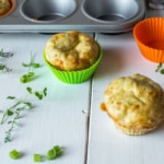 Easy Healthy Savory Zucchini Cheddar Cheese Muffins Recipe