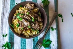 Healthier Beef Stroganoff Serve