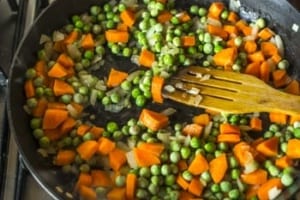 cook the veggies