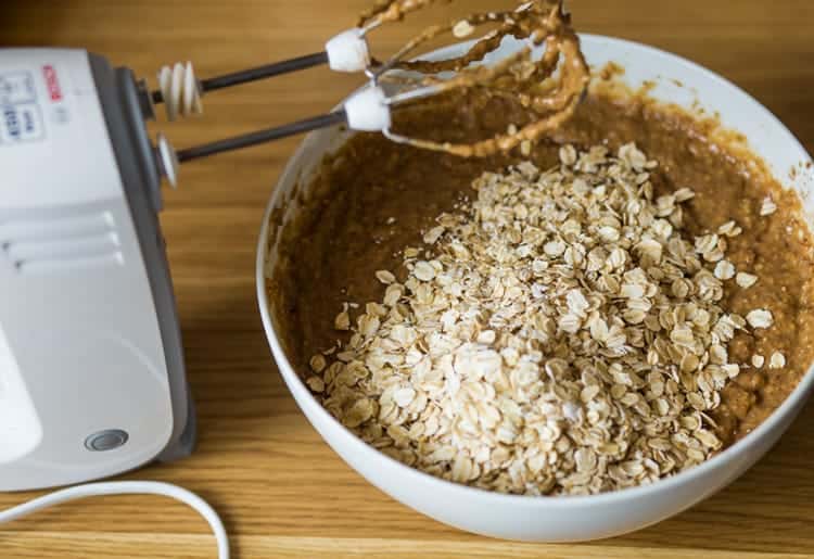 Add bananas and stir eggless banana bread recipe