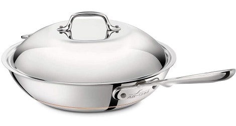 All Clad Copper Core Chef’s Pan with Lid