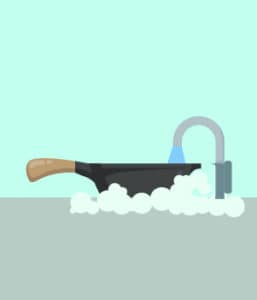 3.Soak In Mildly Soapy And Hot Water